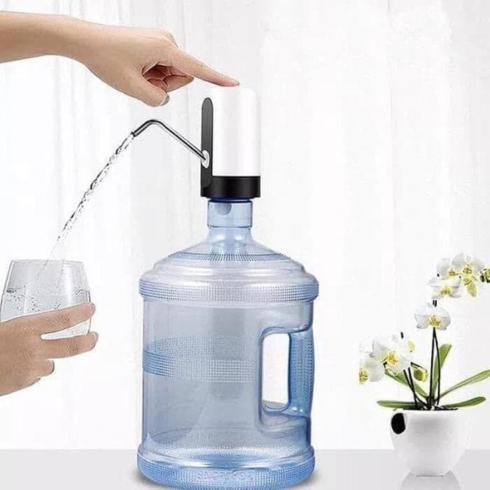 Pompa Dispenser Galon Air Minum Elektrik LED Wireless USB Recharger