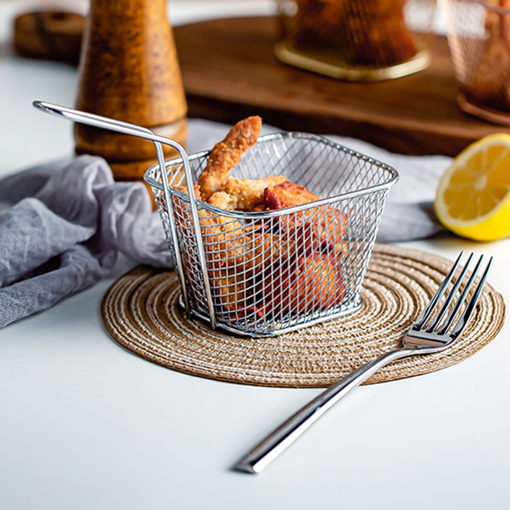 Keranjang Kentang Goreng/ Stainless Fried Basket/ Keranjang French Fries/ Saringan Kentang Goreng