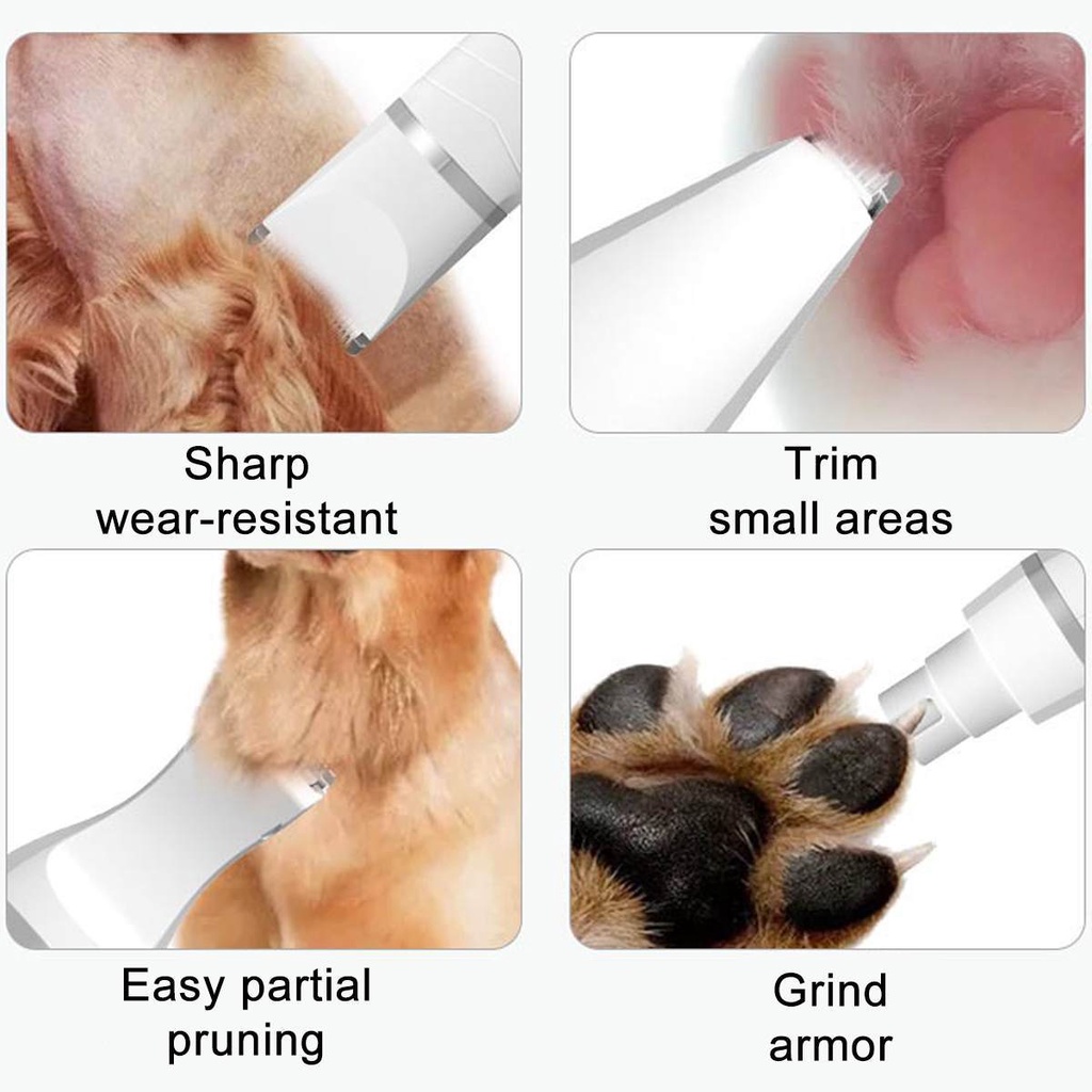 Alat Pencukur Bulu Hewan Peliharaan Pet Clipper Shaving Electric 4in1 Pemangkas Rambut Anjing Gunting Kuku Kucing Manicure Pedicure Polished Machine Shaver