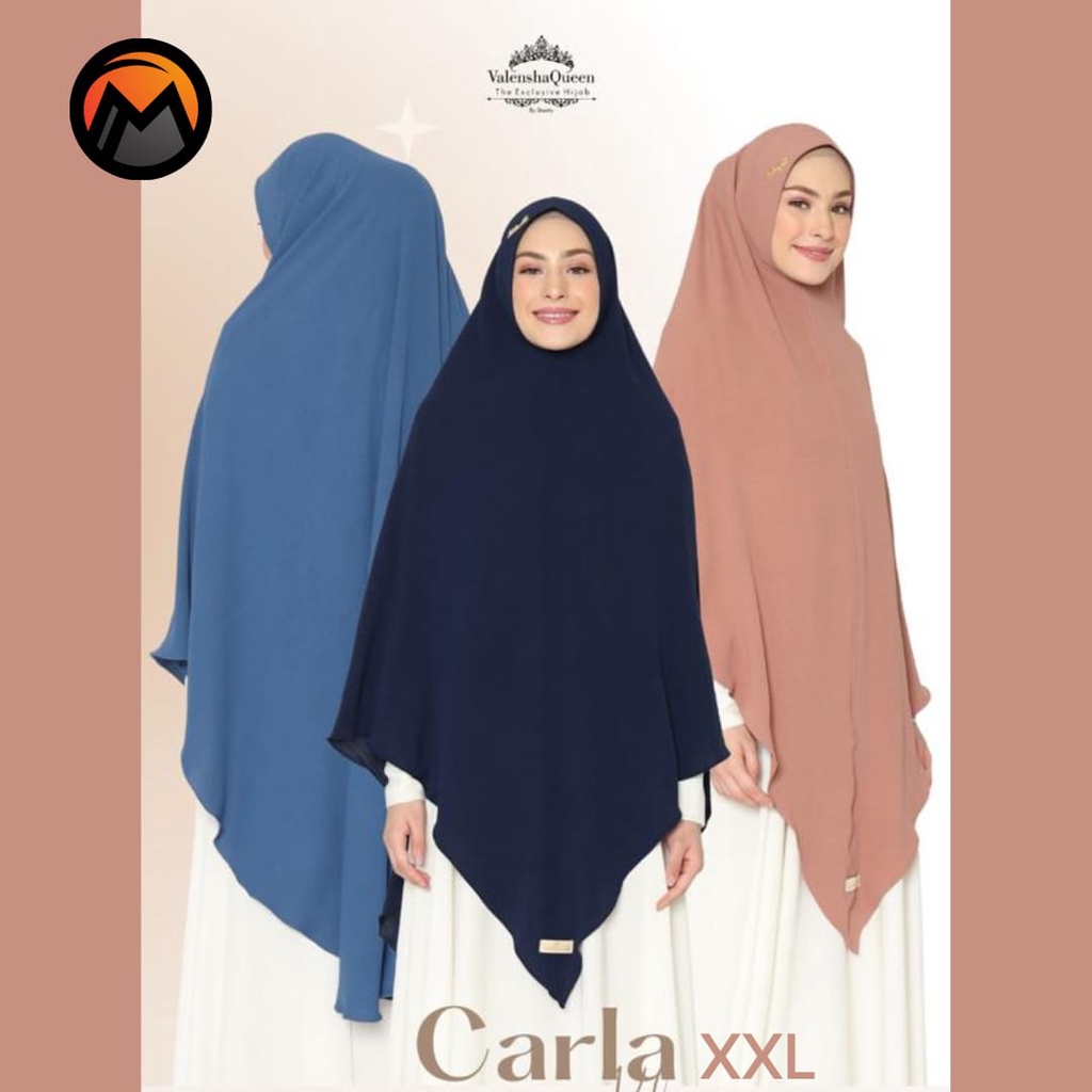 Khimar CARLA XXL Ori Valenshaqueen Hijab Syari Bahan Crinkle Airflow Premium Jilbab Terbaru 2024