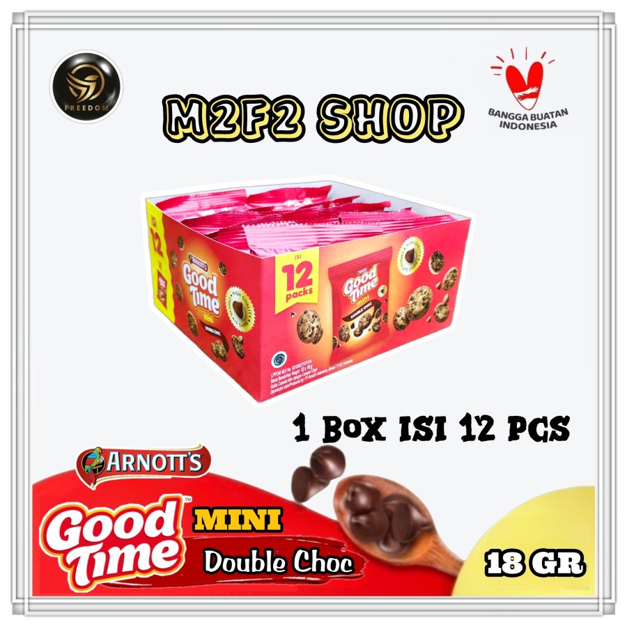 

Good Time MINI Double Choco Cips Cookies | Kukis Cokelat - 18 gr (Kemasan Box)