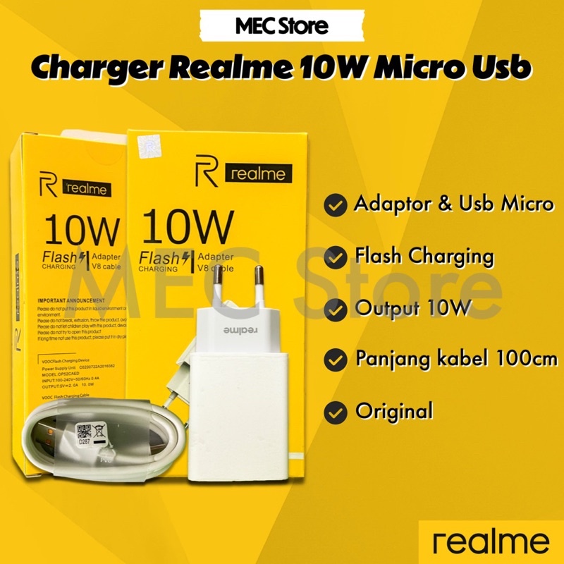 Charger Realme Kabel Micro 10W C1/C2/C3/5 ORIGINAL