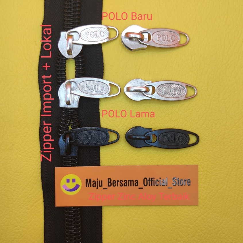 Zipper Zinc Aloy - Kp.Resleting No.10 Variasi 001 ( Import + Lokal ) SK1