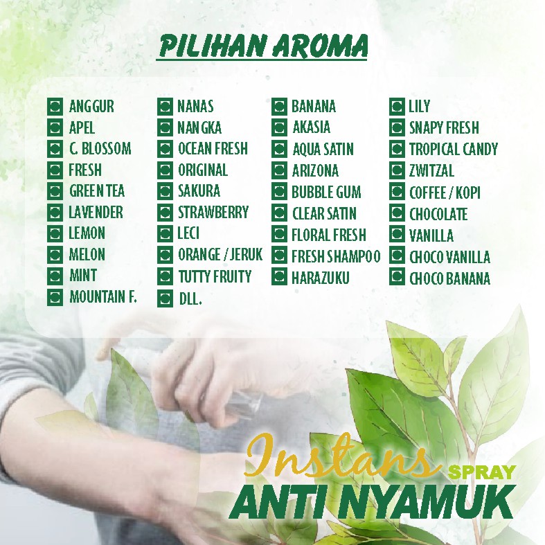 Anti Nyamuk Spray Cair  Alami Fresh Wangi Super Ampuh Kemasan 250 ml Spray