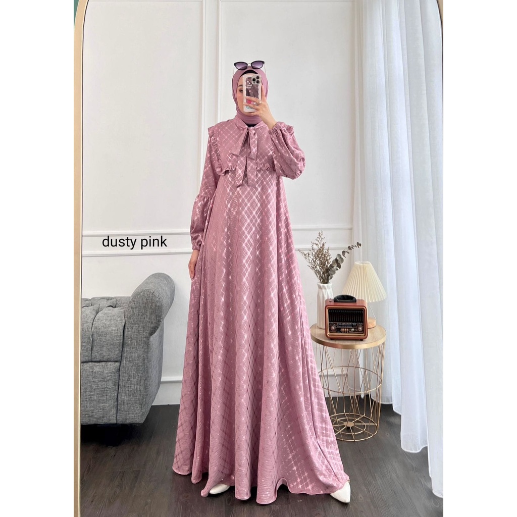 Elisha 33B (seri B) Dress Original GLAMZ Terbaru / Gamis Dewasa Maxy / Baju