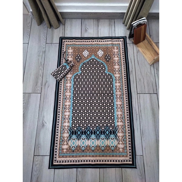 Sajadah Travel Sejadah Traveling pouch souvenir umroh Sajadah JUMBO Sajada Mukena Travel-Sajadah coklat hitam