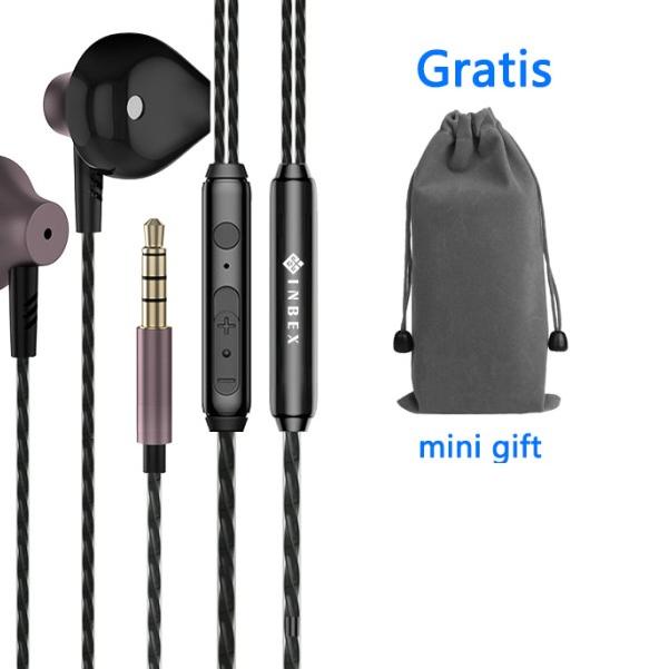 INBEX 1.2m Wired Earphone Semi In Ear Headset Super Bass/+mini bag