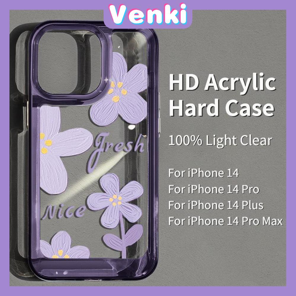 iPhone Case HD Acrylic High Quality Hard Case Metal Button Protection Camera Shockproof Painting Flower Compatible For iPhone 14 Pro Max 13 Pro Max 12 Pro Max 11 Pro Max xr xs max