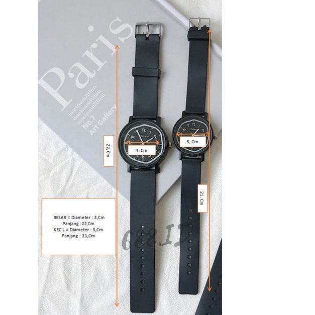 Jam Tangan Couple Wanita Pria Unisex Watch Analog Bahan Rubber Quartz Jam Tangan Fashion Impor Murah Meriah JT 16