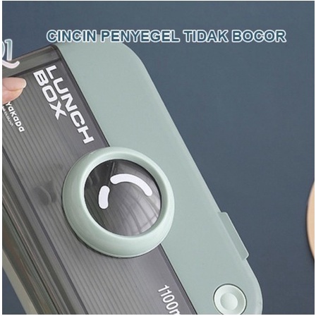 KOTAK BEKAL MAKAN YAKADA Bento Jerami Gandum Lunchbox 2 Sekat 1100ml - Bentuk Kamera Polaroid