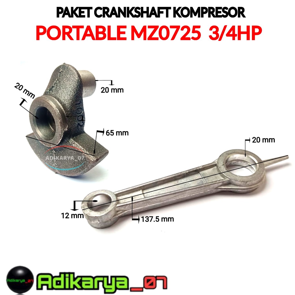 Tokofinaaaa Paket Stang Seher Kompresor Kruk As Kompresor Conrod Kompresor Crankshaft Kompresor