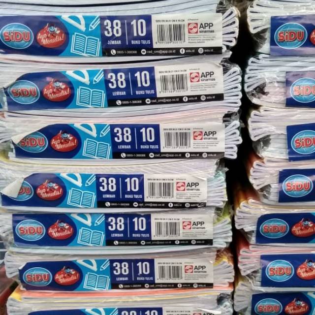 

(Pak) Buku Tulis Sidu 38 Isi 10Pcs/Buku Tulis Garis