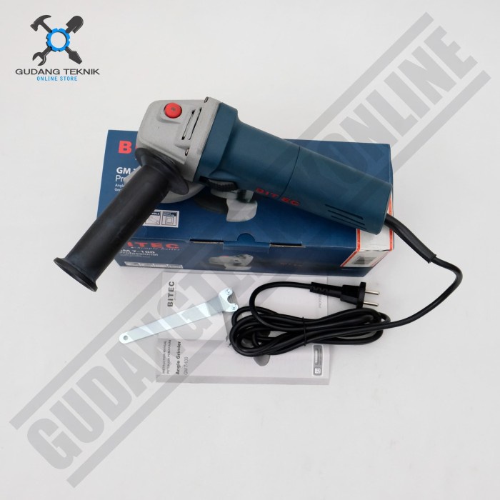 Mesin Gerinda Grenda Tangan Listrik 750 Watt 4&quot; GM 7-100 BITEC / Angle Grinder Electric Gerinda 750 W 4 Inch GM 7-100 BITEC