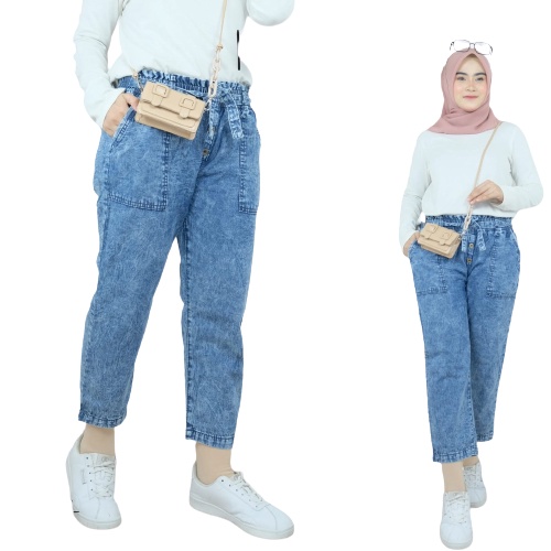 KAYLA JEANS #3 || BAGGY JEANS KANCING GESPER