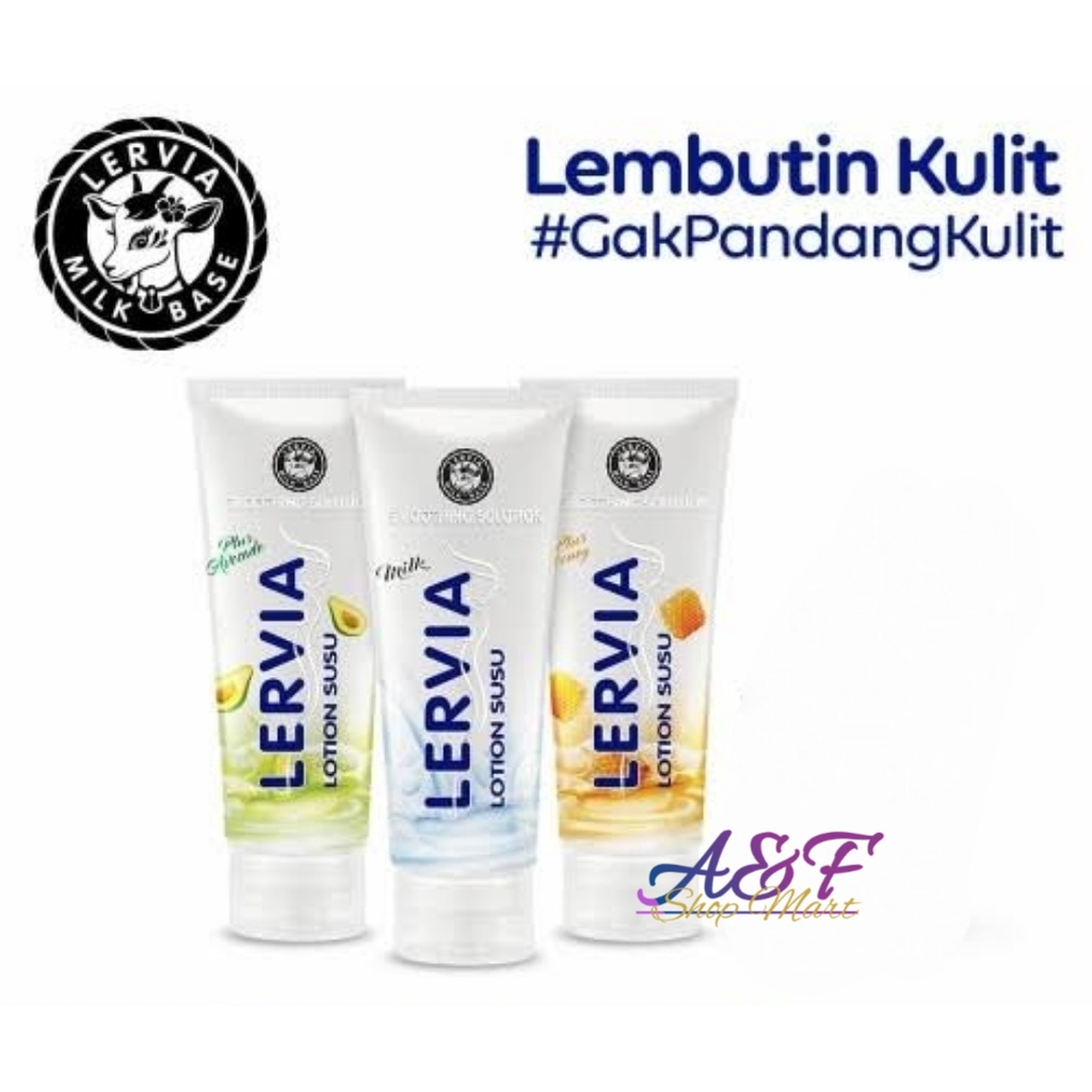 Lervia Lotion Susu Tube 100ml | Body Lotion Susu Honey Milk