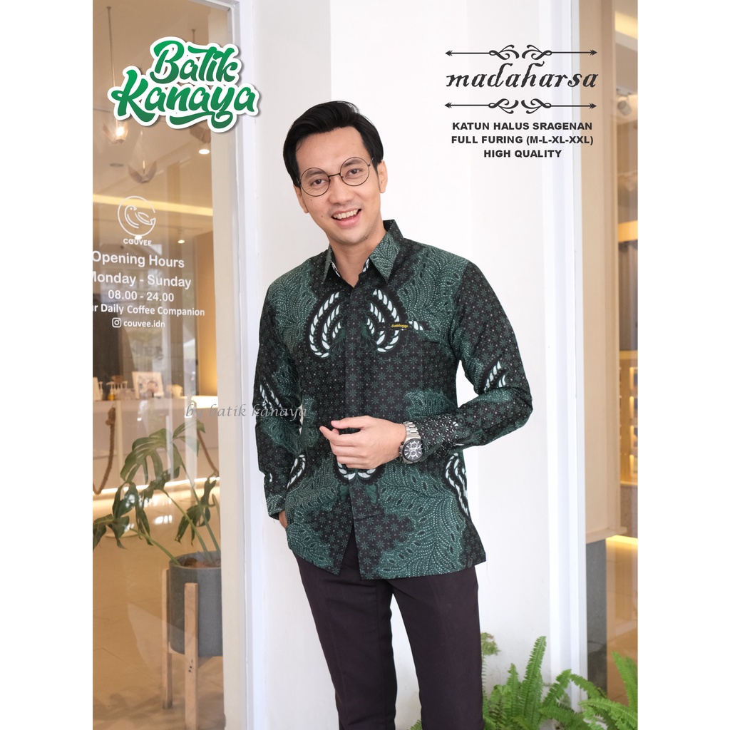 Kanaya - Kemeja Batik Pria Lengan Panjang Full Furing Motif MADAHARSA