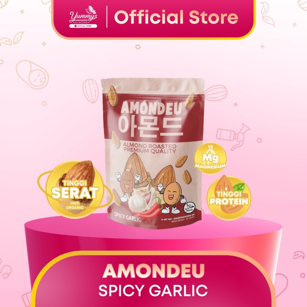 AMONDEU KOREAN ROASTED | Kacang Almond Panggang Kaya Vitamin |