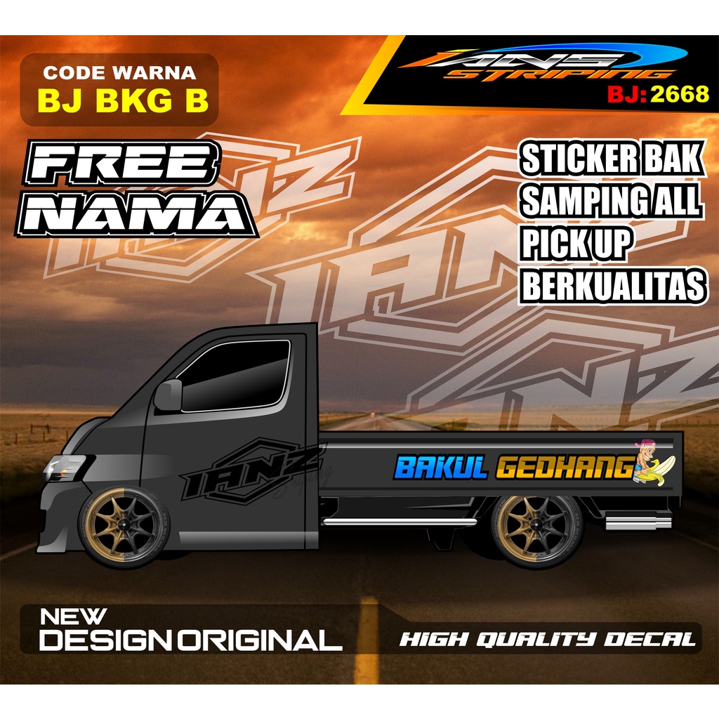 DECAL STIKER TULISAN BAK SAMPING  GRANMAX PICK UP / STICKER BAK SAMPING GRANMAX / DECAL STICKER GRANMAX PICK UP