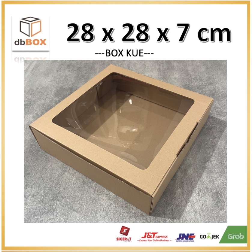 

BOX MIKA 28x28x7 kardus die cut, untuk kue hampers gift box MIKA MIKA-