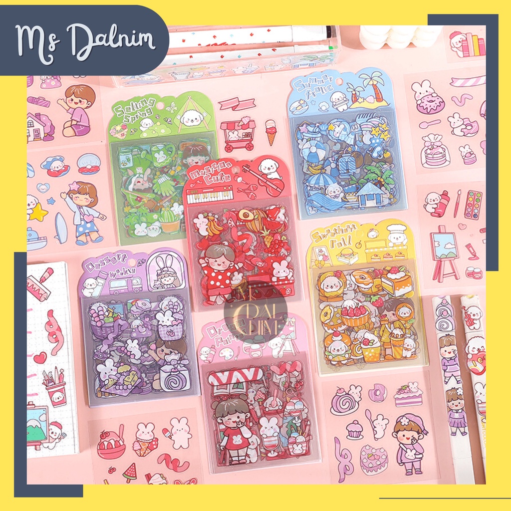 

Stiker Lucu Aesthetic Anti Air Mini Cartoon Isi 10 Lembar Banyak Dekorasi Jurnal Bahan PVC Waterproof | Deco Sticker For Photocard Toploader HP Jepang Korea Kawaii DIY Diary Planner Journal Scrapbook Craft [ST131]