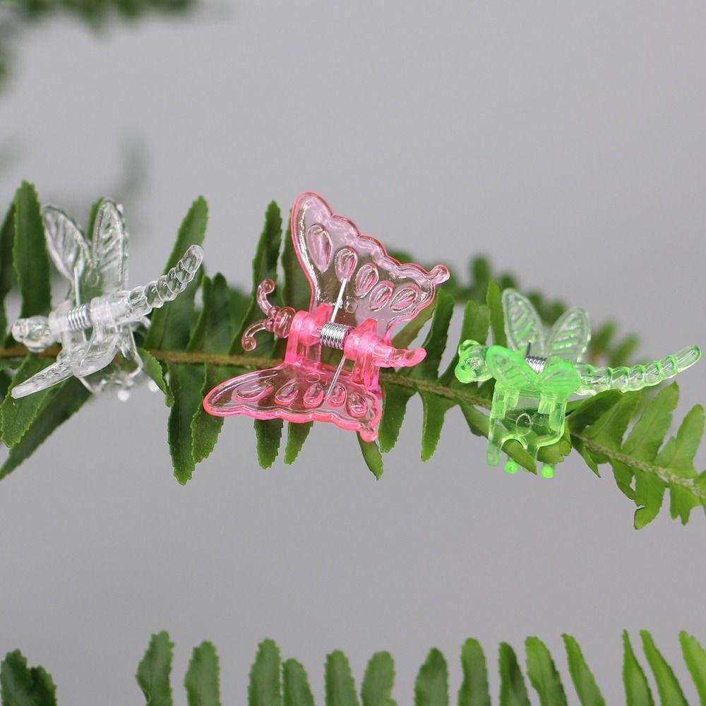 【 ELEGANT 】 Plant Clip Small 30Pcs Dragonfly Dekorasi Tanaman Bunga Tumbuh Tegak Cabang Penjepit Penyangga Tanaman Penjepit