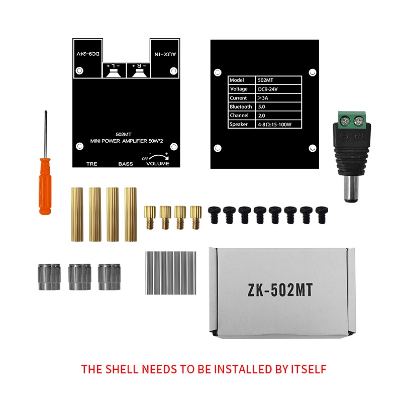 【ZK-502MT】 Bluetooth penyesuaian tinggi dan rendah pitch mini amplifier kuasa 50Wx2 modul amplifier 