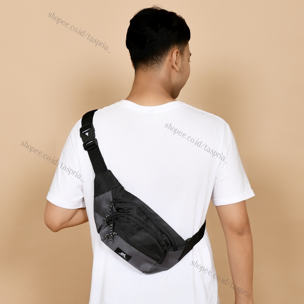 Tas Selempang Pria Cowok Waistbag Tas Slempang Murah Terbaru Kualitas Premium