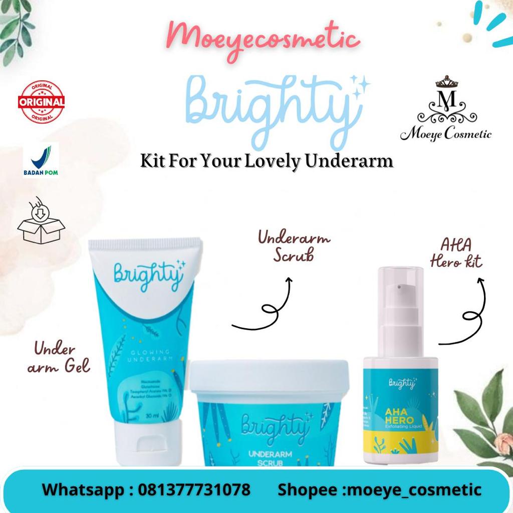 Jual BRIGHTY ( Underarm,AHA HERO serum,Underarm Scrub) | Shopee Indonesia