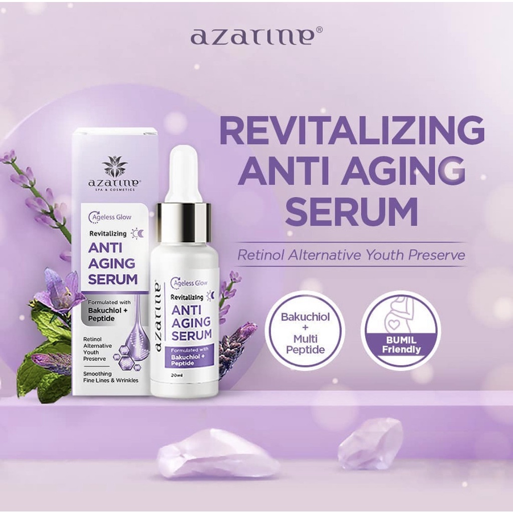 AZARINE Revitalizing Anti Aging Serum || Bakuchiol Peptide Serum Ageless Glow 20ml