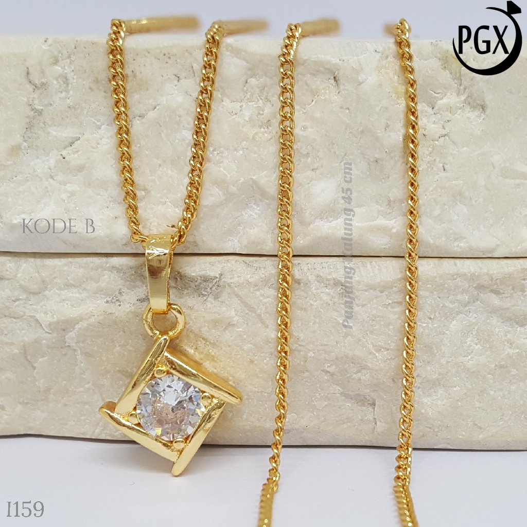 PGX Liontin Kalung Xuping Wanita Perhiasan Lapis Emas Aksesoris Fashion - I159