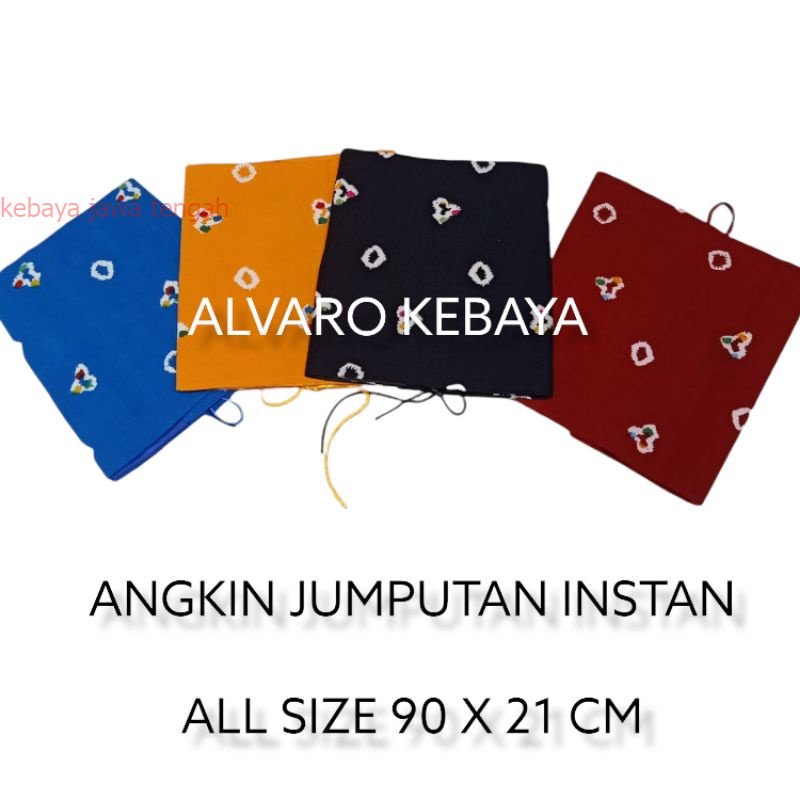 Angkin jumputan instan / sabuk instan stagen angking murah kebaya ready stock Kebaya Bludru