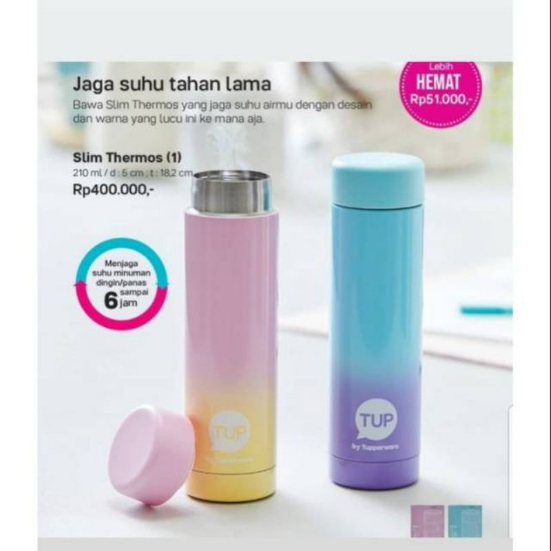 Slim termos tupperware