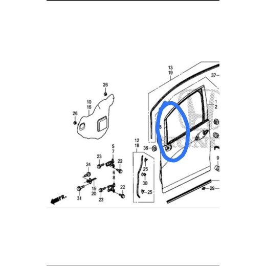 stiker pilar pintu jazz GK5