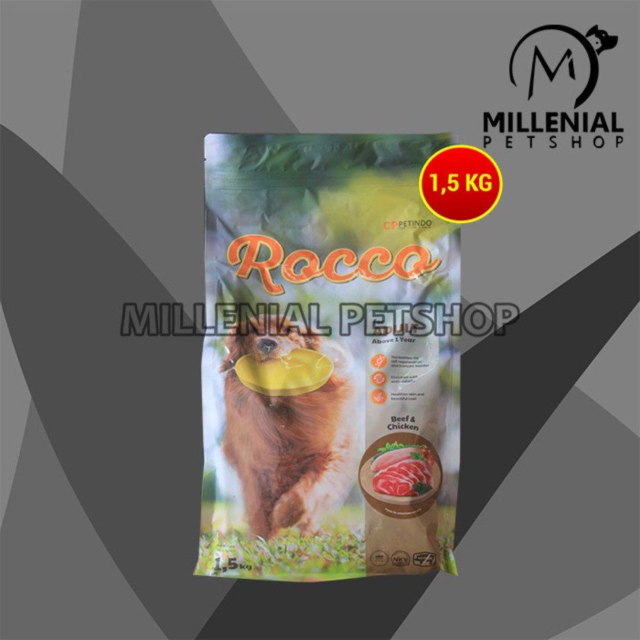 Makanan Kering Anjing Rocco Dry Dog food 1.5 KG Non pedigree