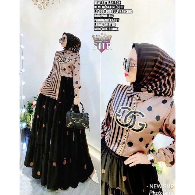 READY@@@ SETELAN ROK POLKA SHR ORI✨