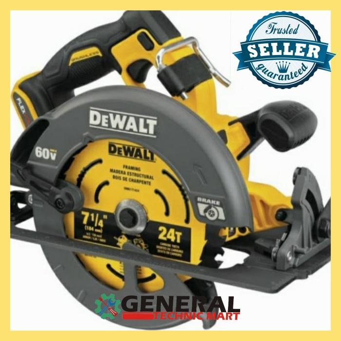 Circular Saw Cordless Baterai Dewalt Dcs578X2 60V 7Inch Flexvolt
