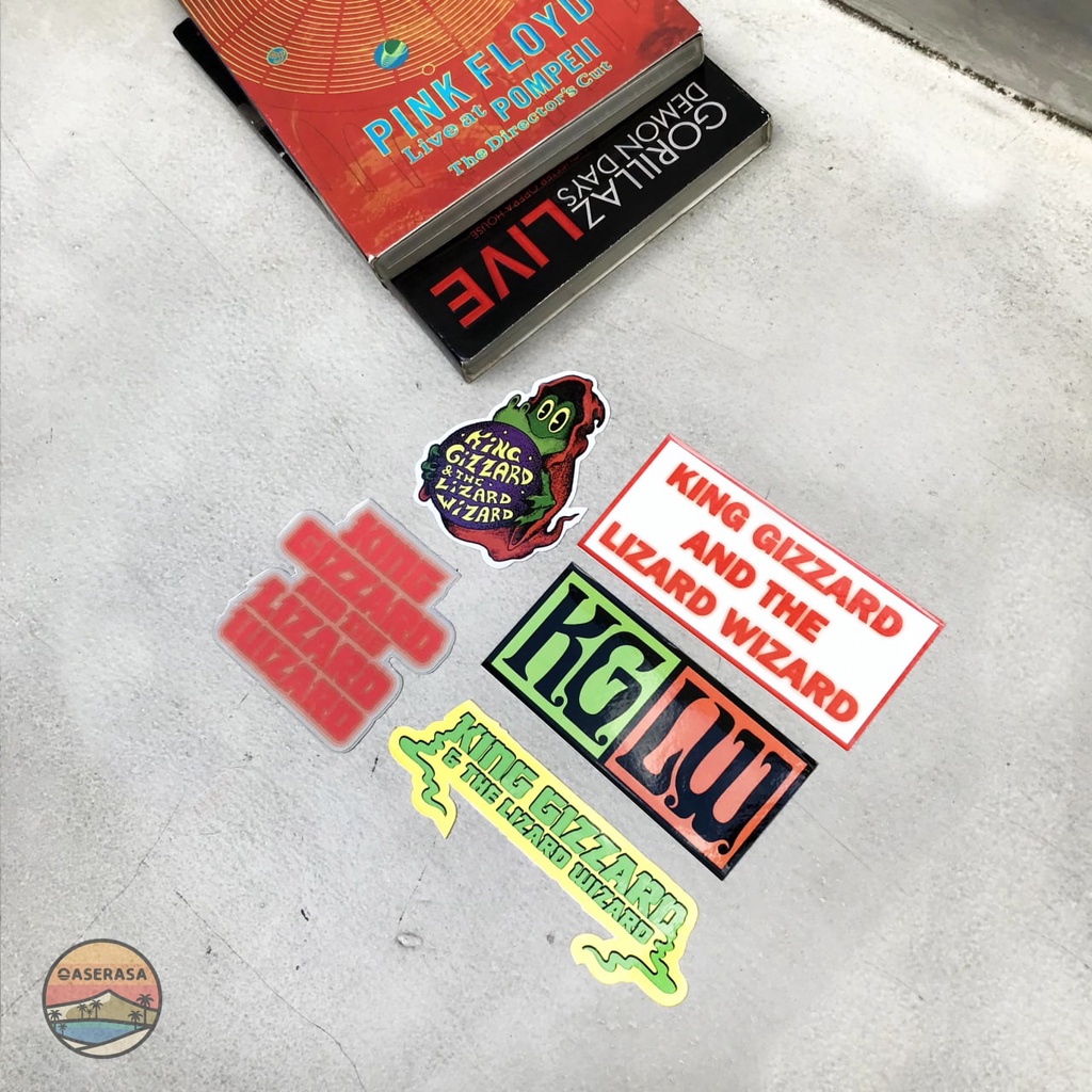 

STICKER SET BAND KING GIZZARD AND THE LIZARD WIZARD 5pcs | STICKER BAND METAL |STICKER BAND PREMIUM