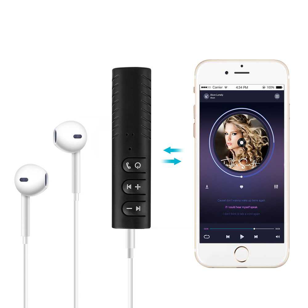 EASYIDEA WIRELESS BLUETOOTH AUDIO RECEIVER ADAPTER 3.5 MM ALAT PENERIMA MP3 PLAYER UNTUK SMARTPHONE 
