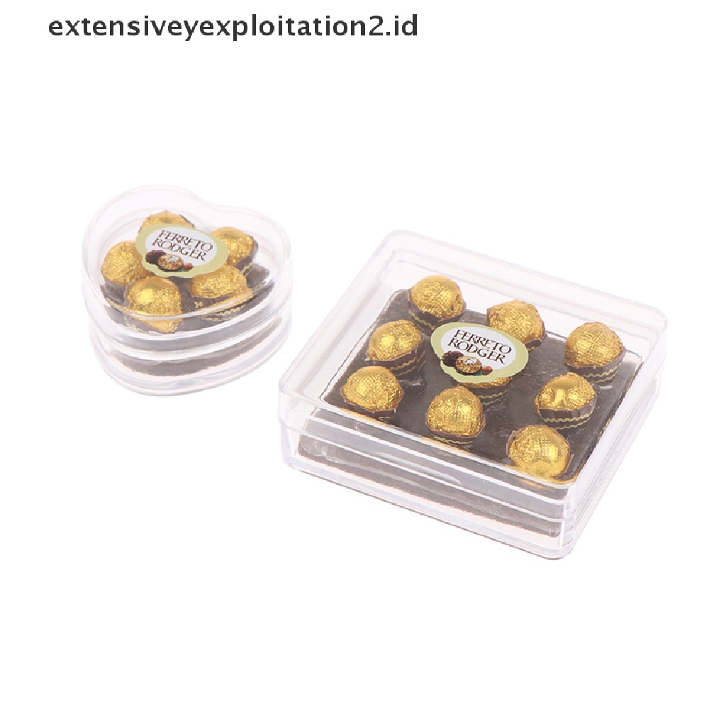 Mainan Miniatur Kotak Coklat Skala 1: 12 Untuk Aksesoris Dapur Rumah Boneka