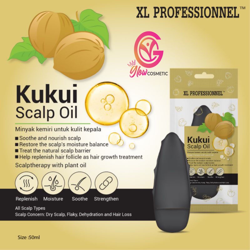 XL PROFESSIONNEL KUKUI SCALP OIL MINYAK KEMIRI - 50ml