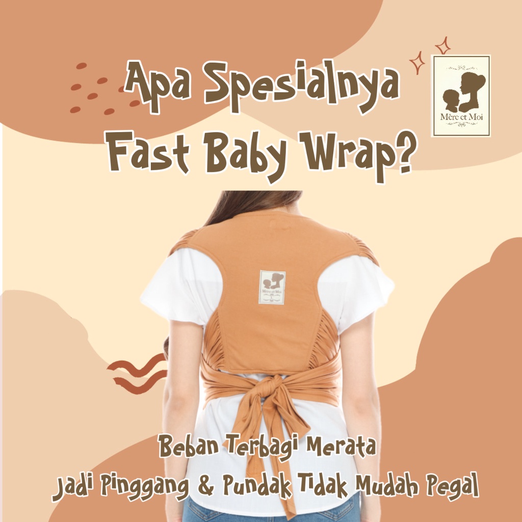 MERE ET MOI Fast Baby Wrap Gendongan Bayi Instan