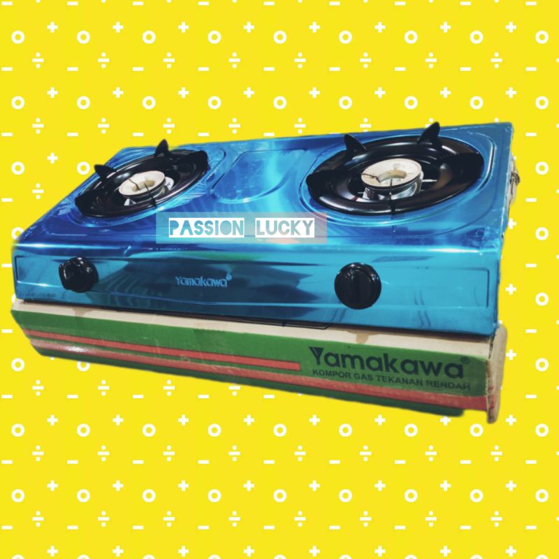 KOMPOR GAS 2 DUA TUNGKU STAINLESS STELL YAMAKAWA
