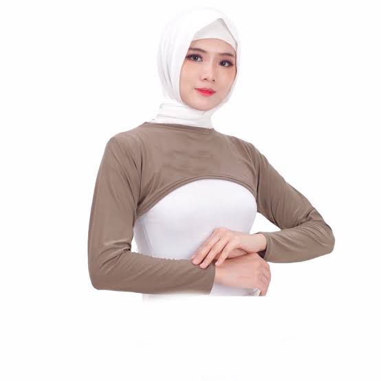 MakeGrosir - MANSET TANGAN SAMBUNG KIMBERLY CROP TOP MANSET BALERO LENGAN PANJANG WANITA