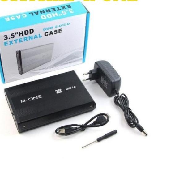 Casing HDD 3.5 sata Eksternal External 3,5 inch case USB 2.0 Aluminium - R-ONE