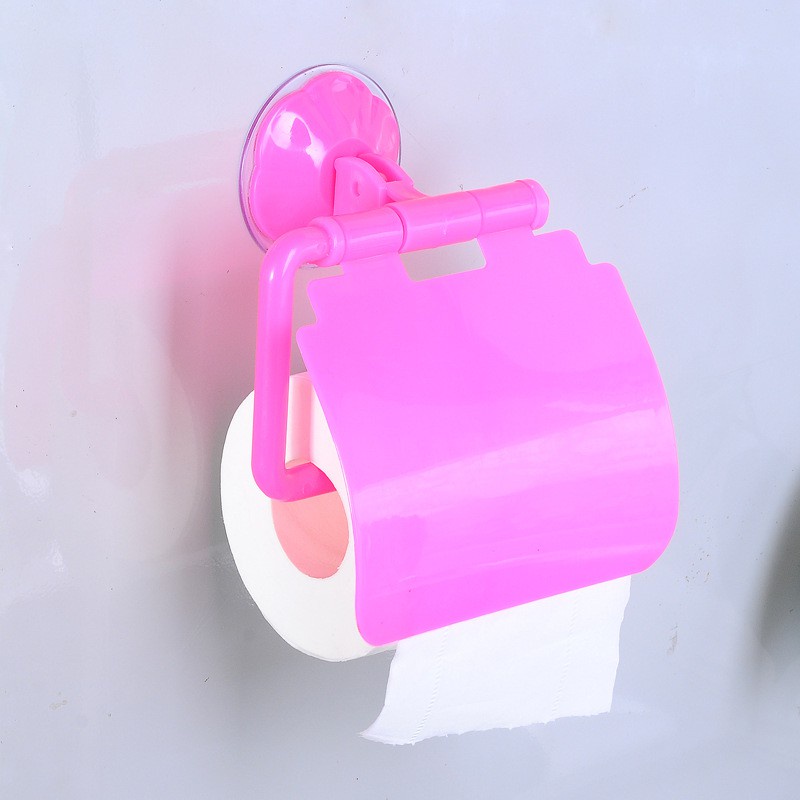 Toilet Roll Holder With Suction Vacum Tanpa Paku Tempat Tissue Gulung