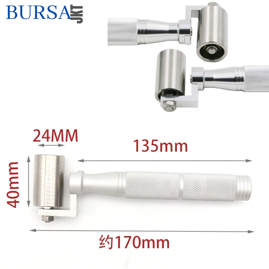 ROLLER WALLPAPER ALUMUMIUM DAN PLASTIK PERATA STICKER 40 MM