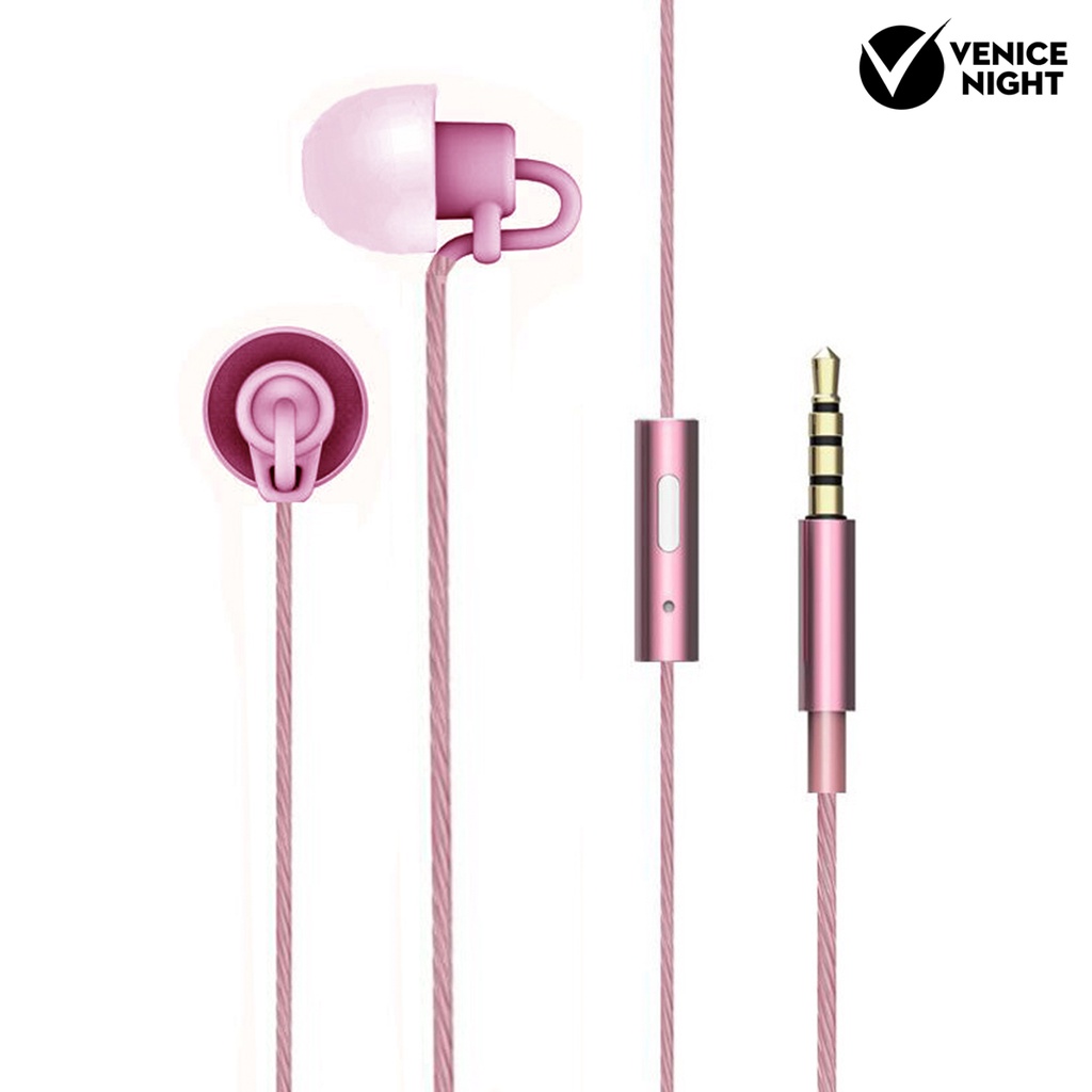 (VNEP) (Berkabel) Earphone Stereo Bass Berat In-Ear Universal dengan Mikrofon untuk Ponsel/Tablet