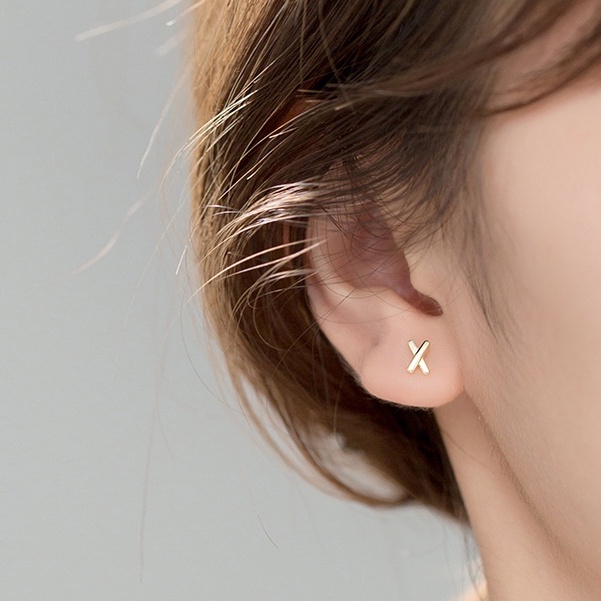 Anting S925 Silver Bentuk Bulan Bintang Butterfly Dan Hati Gaya Korea Untuk Wanita