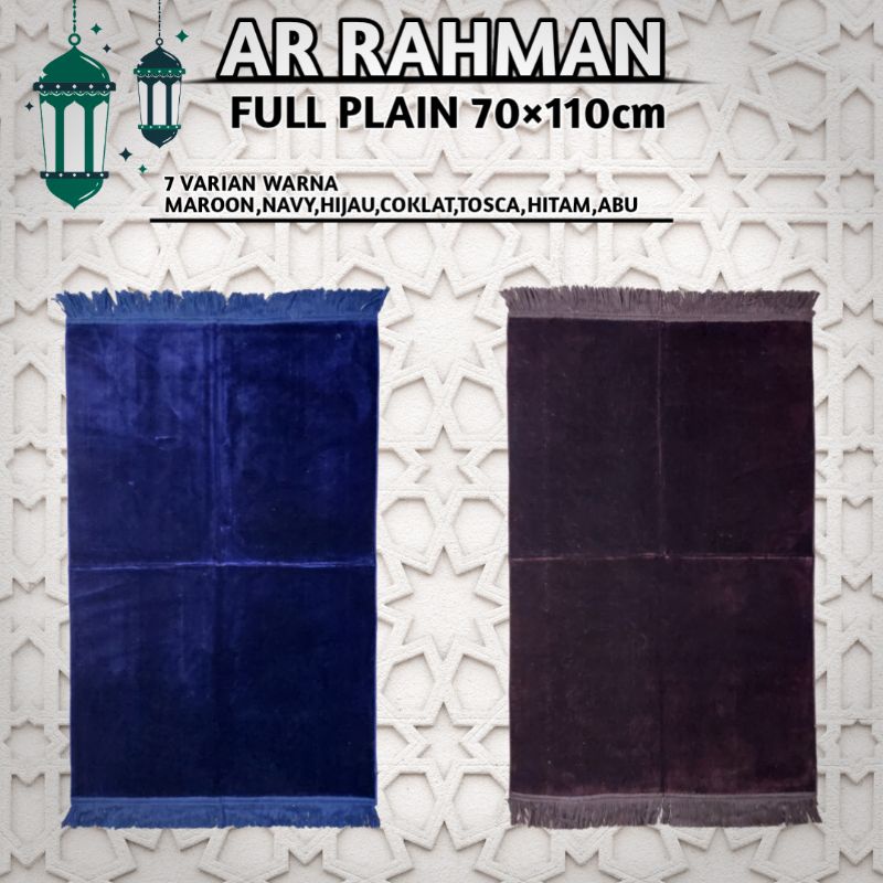 Sajadah Turkey Full Plain Ar Rahman / Sajadah Turki Polos Total