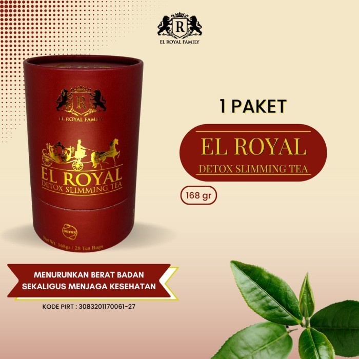 El Royal Detox Slimming Tea Original Pembakar Lemak Penurun BB